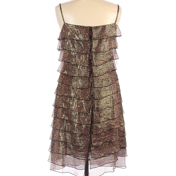 Adrianna Paisley metallic silk Cocktail Dress - Picture 2 of 8